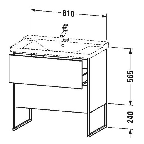 Тумба под раковину Duravit XSquare XS4461 81x47,3 ФОТО