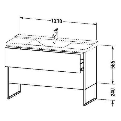 Тумба под раковину Duravit XSquare XS4463 121x47,3 ФОТО