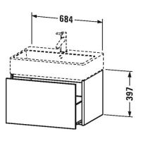 Тумба под раковину Duravit XSquare XS4094 68,4x46 схема 1