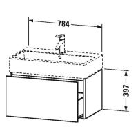 Тумба под раковину Duravit XSquare XS4095 78,4x46 схема 1