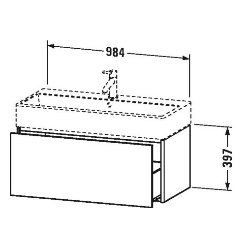 Тумба под раковину Duravit XSquare XS4096 98,4x46 ФОТО