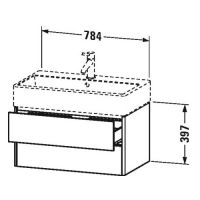 Тумба под раковину Duravit XSquare XS4195 78,4x46 схема 2