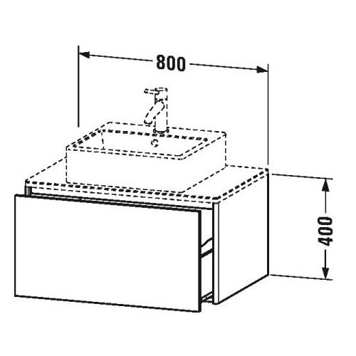 Тумба под раковину Duravit XSquare XS4900 80x54,8 ФОТО