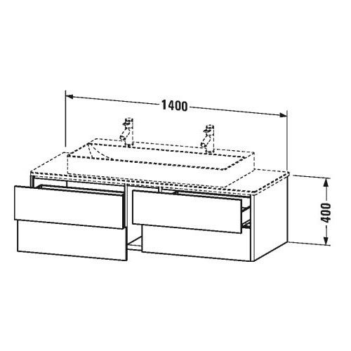 Тумба под раковину Duravit XSquare XS4915M 140x54,8 ФОТО