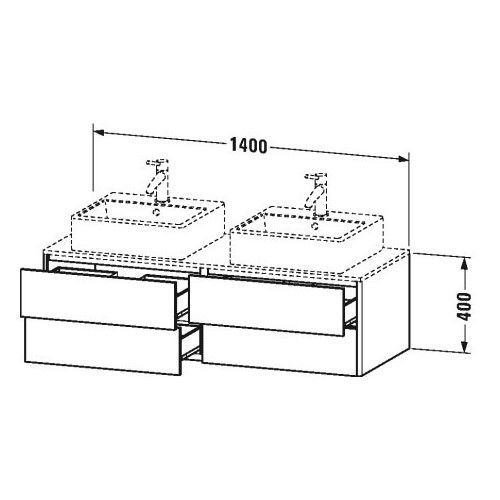 Тумба под раковину Duravit XSquare XS4916B 140x54,8 ФОТО