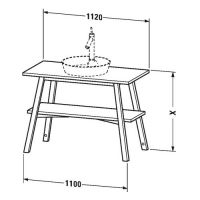 Тумба под раковину Duravit Cape Cod CC 9532 112x57 схема 1