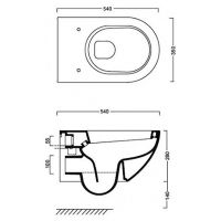 Catalano унитаз подвесной Sfera 1VSC5400+5SCSTF000 схема 1