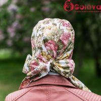 Виктория  Головной убор с платком и лентами