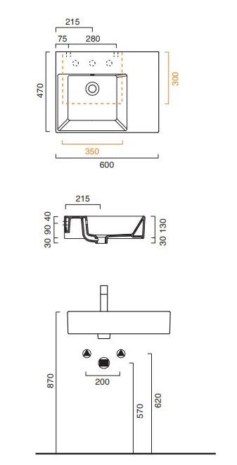 Раковина Catalano Premium 160SVPUP00 60х47 ФОТО