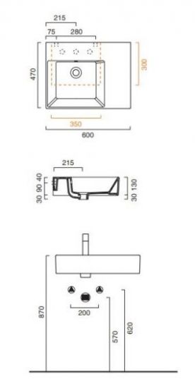 Раковина Catalano Premium 160SVPUP00 60х47 ФОТО