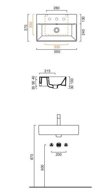 Раковина Catalano Premium 155VP00 55х37 ФОТО