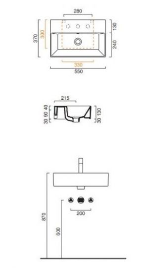 Раковина Catalano Premium 155VP00 55х37 ФОТО