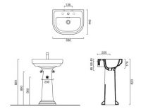 Раковина Catalano Canova Royal 156CV00 56х44 схема 1