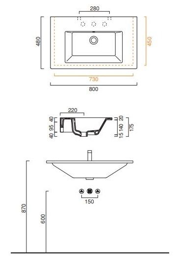 Раковина Catalano Star 180ST00 80х48 ФОТО