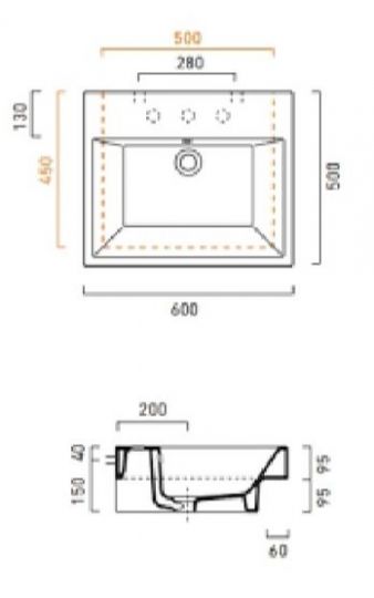 Раковина Catalano Zero 16QZE00 60х50 ФОТО