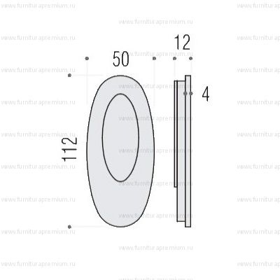 Ручка Colombo CB111 CF для раздвижных дверей под ключ