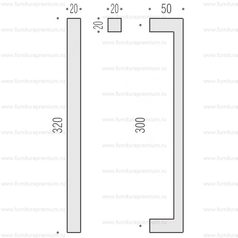 Ручка-скоба Colombo Elle ID36. Длина 320 мм.