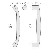 Ручка-скоба Colombo Daytona PF16. Длина 280 мм. схема