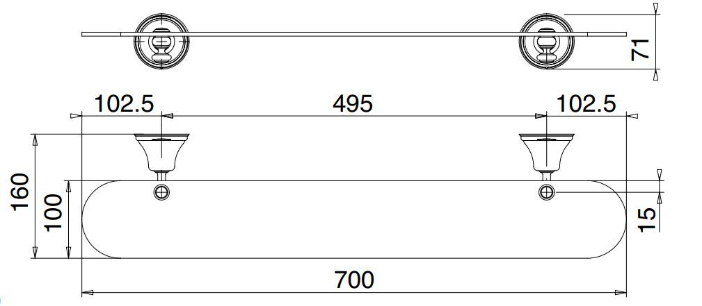 Treemme 8200 Полотенцедержатель 8220 схема 1