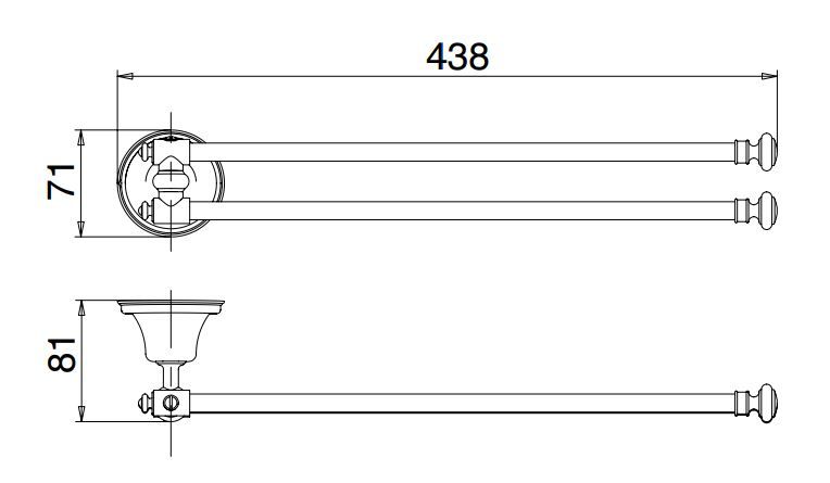 Treemme 8200 Полотенцедержатель 8222 схема 1