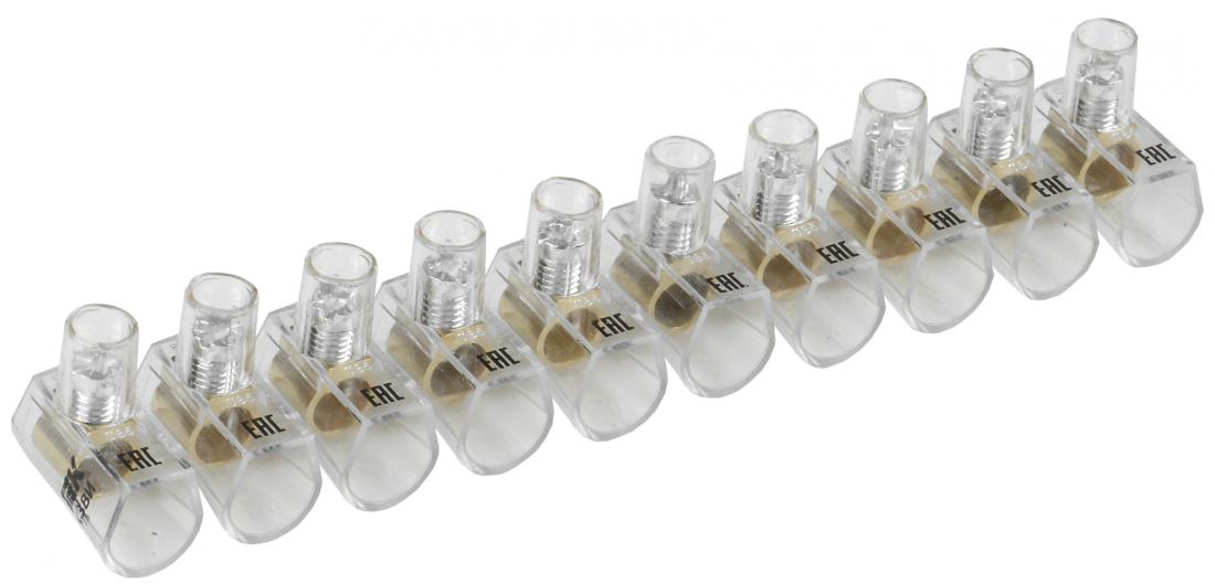 Зажим винтовой концевой изолированный КЗВИ 6,0мм2 (10x1) IEK