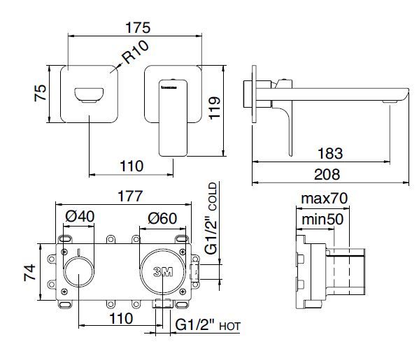 Treemme Hask смеситель для раковины 6AC5 ФОТО