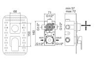 Treemme Ran смеситель для ванны/душа 2209 схема 1