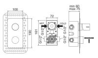 Treemme NANOtech смеситель для ванны/душа 5402 схема 1