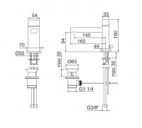 Treemme PAO_JOY смеситель для раковины 6110CL схема 1