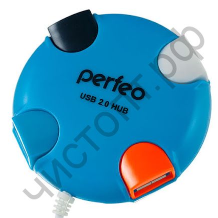 USB HUB USB-хаб Perfeo 4 Port, (PF-VI-H020 Blue) синий USB 2.0 разветвитель на 4 порта