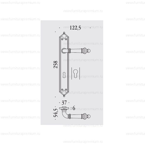 Ручка на планке Colombo Impero KIM11PB90