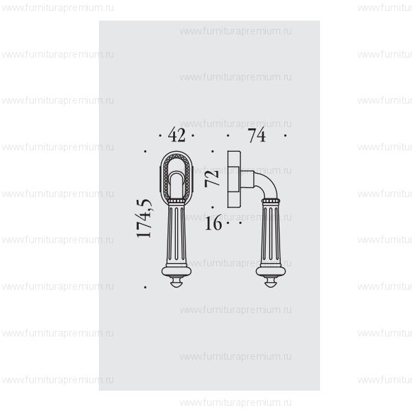 Оконная ручка Colombo Byblos KBY12 DK/SM