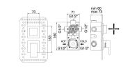 Treemme Q смеситель для ванны/душа 5609 схема 1