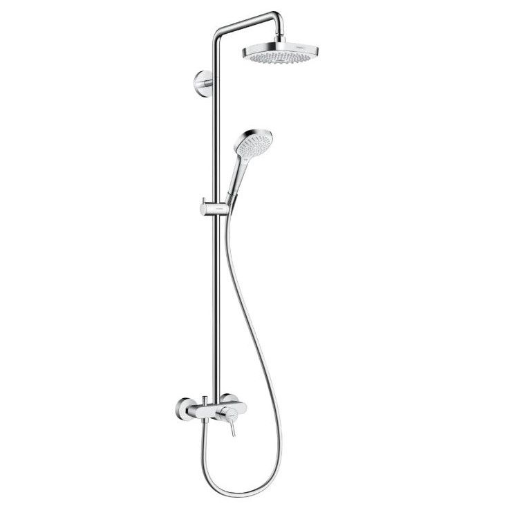 Изображение Душевая система с тропическим душем Hansgrohe Croma Select E Showerpipe 180 2jet 27258400