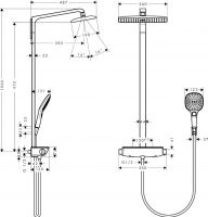 Душевая система Hansgrohe Raindance E Showerpipe 360 1jet 27112 схема 2