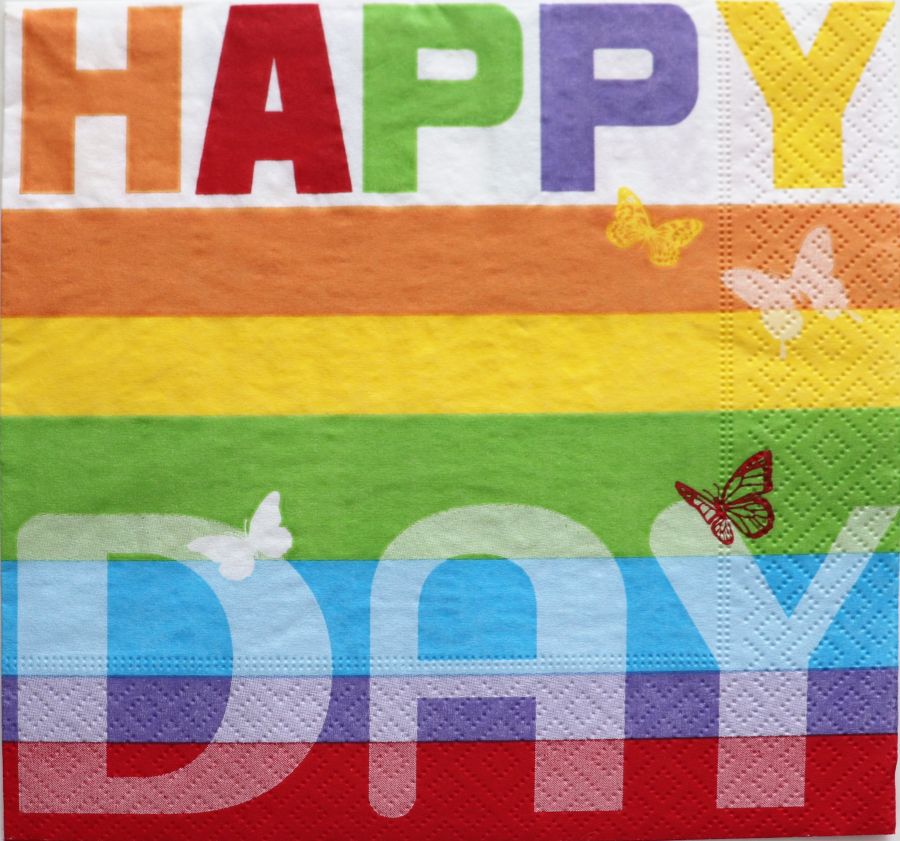 Салфетка бумажная 30*30 Happy day