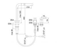 Однорычажный кухонный смеситель Treemme Kitchen Design 5505 схема 1