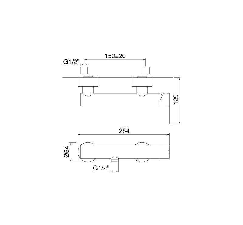 Treemme Time смеситель для душа 5156TL схема 1