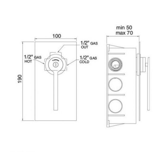 Treemme Time смеситель для ванны/душа 5108 схема 1