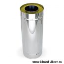 Сэндвич-труба 1,0м, ф 115х200, AISI 439/Оц, 1,0мм/0,5мм