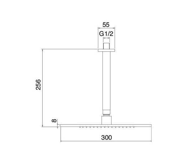 Тропический душ Treemme Q 6510 30x30 схема 1