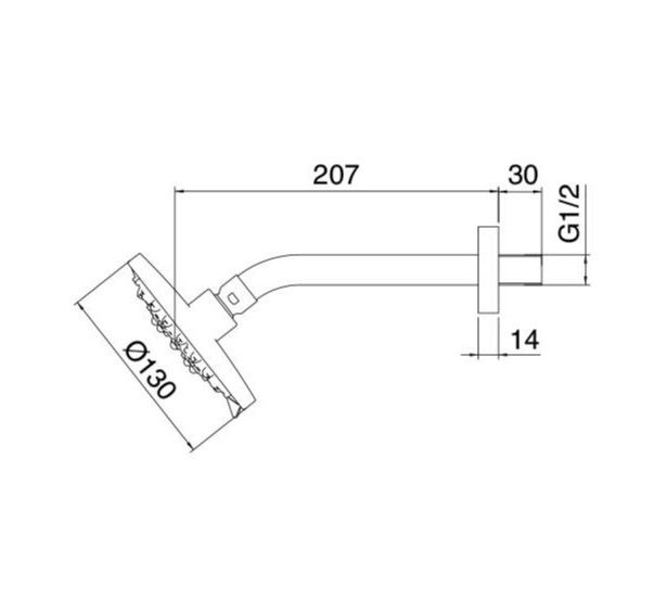 Лейка для верхнего душа Treemme Up 498 13x13 ФОТО