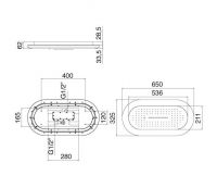 Тропический душ Treemme Light с подсветкой и каскадным режимом 6549 65x32 схема 1