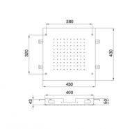 Тропический душ Treemme Showers RTBR300 43x43 схема 1