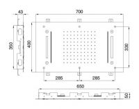 Тропический душ Treemme Showers RTBR312 70x40 с форсункой водопад и LED подсветкой схема 1