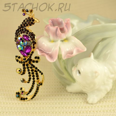 Брошь "Райский павлин" (США)