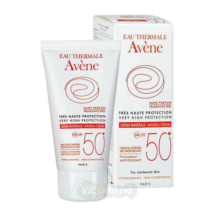 Avene Солнцезащитный крем с минеральным экраном SPF50+