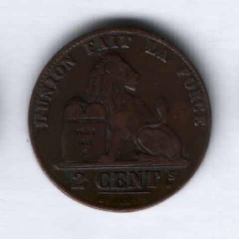 2 сантима 1846 года Бельгия