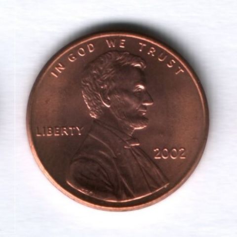 1 цент 2002 года США UNC