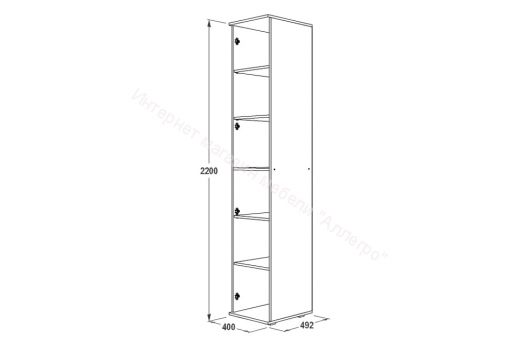 Шкаф "Ольга 14" 1-дверный правый